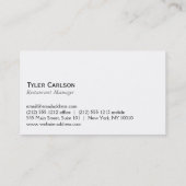 Kopfbrett Visitenkarte (Rückseite)