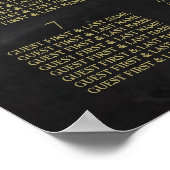 Kopfbrettleaf Hochzeitstabelle Poster (Ecke)