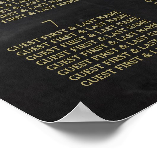 Kopfbrettleaf Hochzeitstabelle Poster (Ecke)