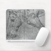 Köpfe der Pferde, vom Vallardi Album Mousepad (Mit Mouse)