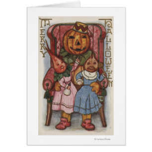 Köpfe Halloweens GreetingTurnip