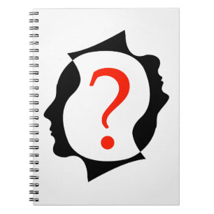 Köpfe mit einem Fragezeichen Notizblock
