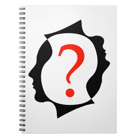 Köpfe mit einem Fragezeichen Notizblock (Vorderseite)