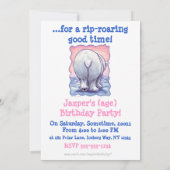 Köpfe und Schwanz von Polarbären Party Einladung (Rückseite)