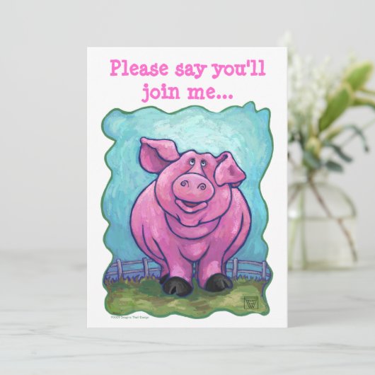 Köpfe und Schwänze Party Einladung (Stehend Vorderseite)