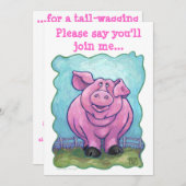 Köpfe und Schwänze Party Einladung (Vorne/Hinten)