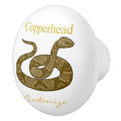 Kopferschlange Keramikknauf (Rechts)