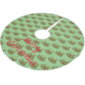 Kopferschlange Polyester Weihnachtsbaumdecke (Schrägansicht)