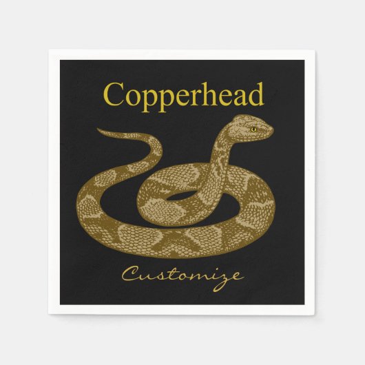 Kopferschlange Serviette (Vorderseite)