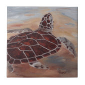 Kopfes herauf Schildkröte-Fliese Fliese (Vorderseite)