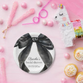 Kopffe das Brautparty mit schwarzem Bug Pappteller (Party)