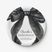 Kopffe das Brautparty mit schwarzem Bug Pappteller (Vorderseite)