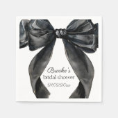 Kopffe das Brautparty mit schwarzem Bug Serviette (Vorderseite)