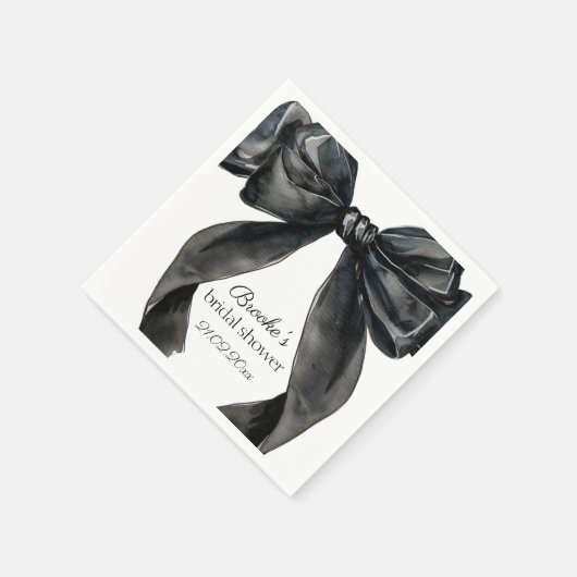 Kopffe das Brautparty mit schwarzem Bug Serviette (Ecke)