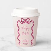 Kopffe das rosa Glitzer-Bug-Brautparty Pappbecher (Rückseite)