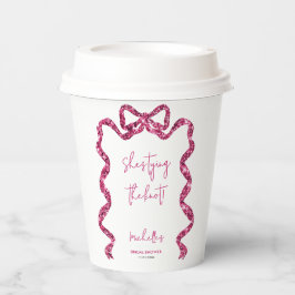 Kopffe das rosa Glitzer-Bug-Brautparty Pappbecher