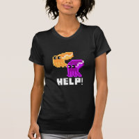 Kopffüßer-Gefahr "Hilfe!" Der T - Shirt der