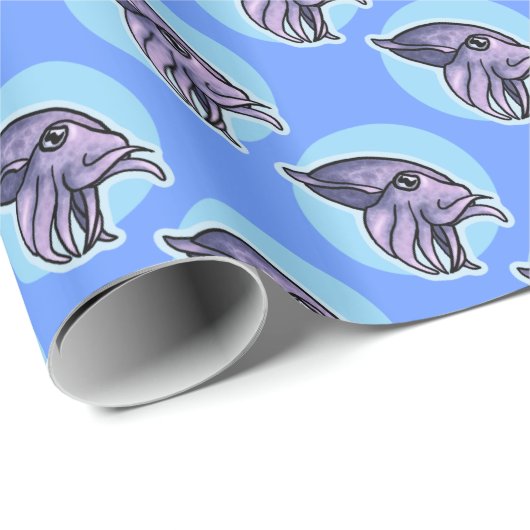 Kopffüßer-Packpapier Geschenkpapier (Rolleneckpunkt)