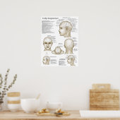 Kopfhaut-Akupunkturpunkte Poster (Küche)