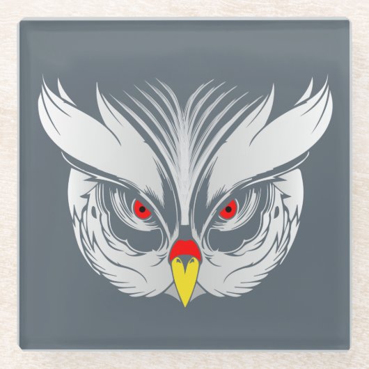 Kopfhaut Glasuntersetzer (Vorderseite)