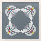 Kopfhaut Glasuntersetzer (Vorderseite)