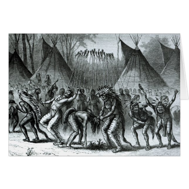 Kopfhaut-Tanz 'von den Skizzen des Inders Warfare (Vorderseite (Horizontal))