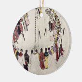 Kopfhauttanz oder Siegtanz (Tinte auf Papier) Keramik Ornament (Links)