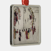 Kopfhauttanz oder Siegtanz (Tinte auf Papier) Ornament Aus Metall (Rechts)