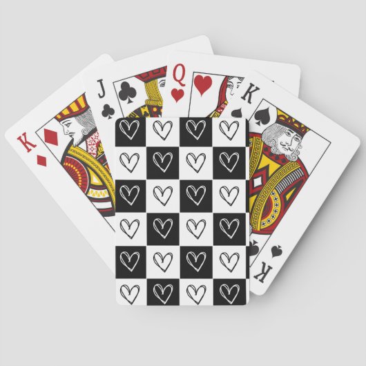 Kopfhörer an der Tafel Spielkarten (Rückseite)