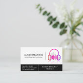 Kopfhörer Audio-Logo Digitales Symbol Visitenkarte (Stehend Vorderseite)