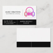 Kopfhörer Audio-Logo Digitales Symbol Visitenkarte (Vorne/Hinten)