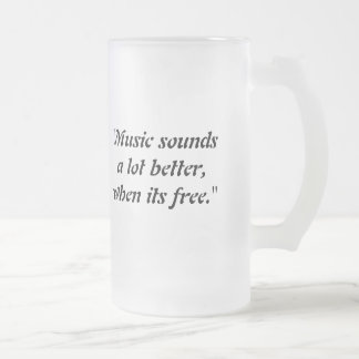 Kopfhörer-Augen-Flecken entbeint unterbrochene Mattglas Bierglas