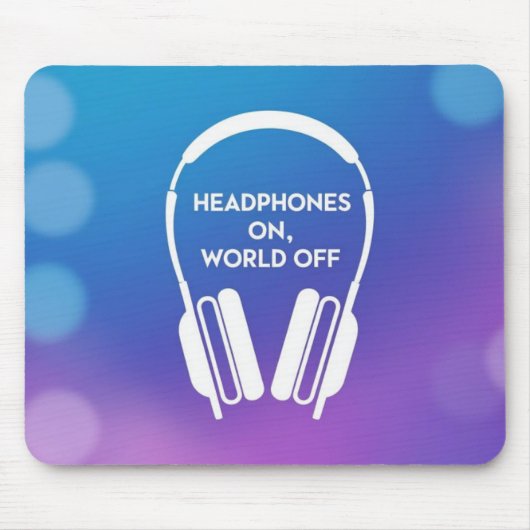 Kopfhörer aus der Welt Mousepad (Vorne)