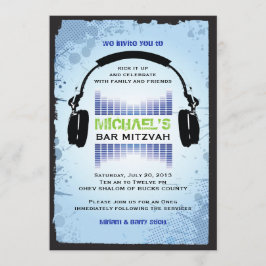 KOPFHÖRER Bar-Schläger Mitzvah Einladung