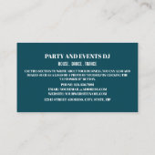 Kopfhörer, Berufliche DJ-Visitenkarte Visitenkarte (Rückseite)