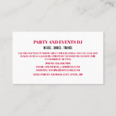 Kopfhörer, Berufliche DJ-Visitenkarte Visitenkarte (Rückseite)