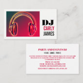 Kopfhörer, Berufliche DJ-Visitenkarte Visitenkarte (Vorne/Hinten)