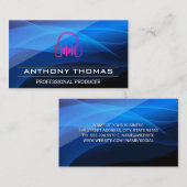 Kopfhörer | Blue Waves Layer Visitenkarte (Vorne/Hinten)