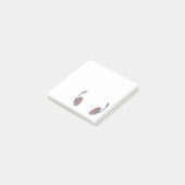 Kopfhörer Cool einfach und elegant Post-it Klebezettel (angewinkelt)