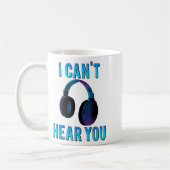 Kopfhörer, die ich dir kein lustiges T-Shirt sagen Kaffeetasse (Links)