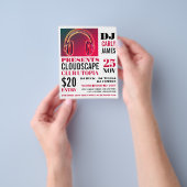 Kopfhörer, DJ, Club Event Advertising Flyer (Gruppe)