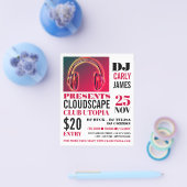 Kopfhörer, DJ, Club Event Advertising Flyer (Einzeln)