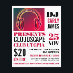 Kopfhörer, DJ, Club Event Advertising Flyer<br><div class="desc">Kopfhörer,  DJ,  Flyer für Veranstaltungen im Club,  die vom Business Card Store angeboten werden.</div>