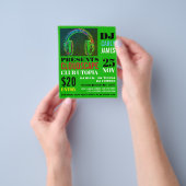 Kopfhörer, DJ, Club Event Advertising Flyer (Gruppe)