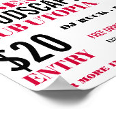 Kopfhörer, DJ, Club Event Advertising Poster (Ecke)