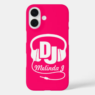 Kopfhörer DJ Mädchenname rosa iPhone 16 Hülle