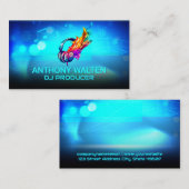 Kopfhörer farbig | Hintergrundinformationen Visitenkarte (Vorne/Hinten)