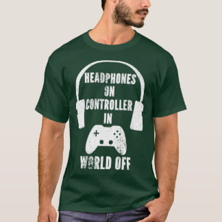 Kopfhörer für Controller in World of Music Gaming T-Shirt