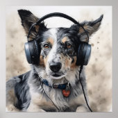 Kopfhörer für Grenzkontrollen Poster (Vorne)