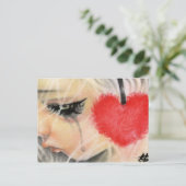 Kopfhörer für Puppe Postkarte (Stehend Vorderseite)